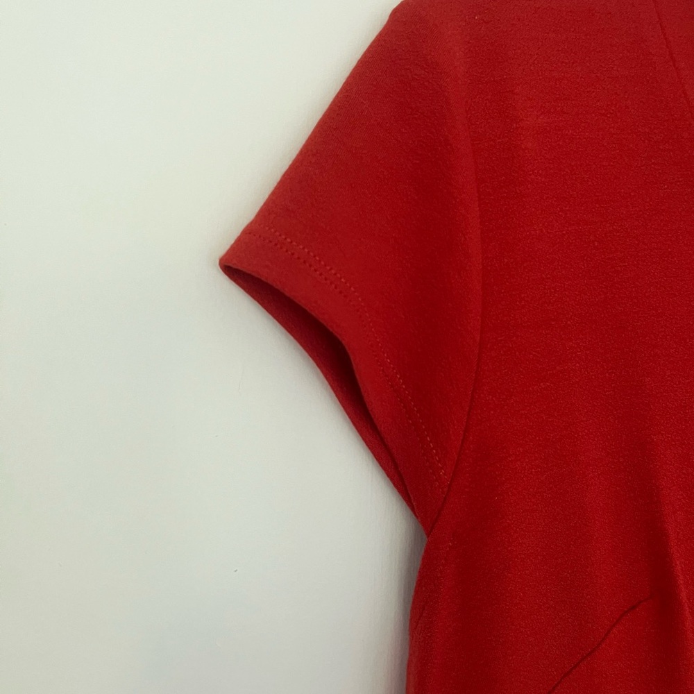 J. Jill Monterey Knit Midi Dress Orange Red Rust Fall Size XS - Picture 10 of 16